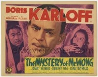 8j211 MYSTERY OF MR WONG TC 1939 great super close up of Asian detective Boris Karloff!