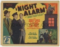 8j214 NIGHT ALARM TC 1934 firefighter Bruce Cabot, the most spectacular fire thriller ever filmed!