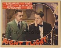 8j762 NIGHT FLIGHT LC 1933 John Barrymore puts hand on bewildered brother Lionel's shoulder!