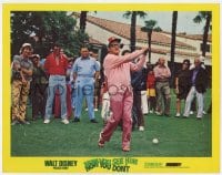 8j772 NOW YOU SEE HIM NOW YOU DON'T LC 1972 great close up of Joe Flynn swinging golf club!