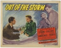 8j227 OUT OF THE STORM TC 1948 poor clerk Jimmy Lydon shows bundles of cash to Lois Collier!