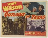 8j229 OUTLAWS OF TEXAS TC 1950 great images of Phyllis Coates with Whip Wilson & Andy Clyde!