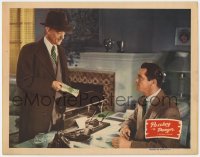 8j794 PASSKEY TO DANGER LC 1946 John Eldredge hands a stack of cash to Kane Richmond at desk!