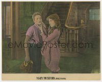 8j806 POLLYANNA LC 1920 young Mary Pickford close up pinching young man's cheeks!