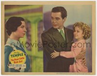 8j807 POOR LITTLE RICH GIRL LC 1936 Sara Haden stares at cute Shirley Temple & Michael Whalen!