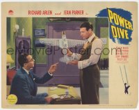8j808 POWER DIVE LC 1941 great close up of Richard Arlen showing model airplane to man w/glasses!