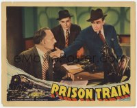 8j812 PRISON TRAIN LC 1938 Fred Keaton reaches for man sitting behind desk!