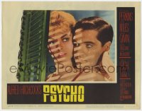 8j813 PSYCHO LC #1 1960 great close image of Janet Leigh & John Gavin by window with shadows!