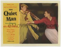 8j821 QUIET MAN LC #3 1951 directed by John Ford, John Wayne grabbing Maureen O'Hara!
