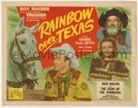 8j256 RAINBOW OVER TEXAS TC 1946 great image of Roy Rogers, Trigger, Dale Evans & Gabby Hayes!