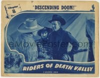8j838 RIDERS OF DEATH VALLEY chapter 8 LC 1941 cowboy Dick Foran & Jeanne Kelly, Descending Doom!