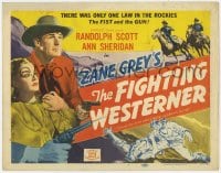 8j263 ROCKY MOUNTAIN MYSTERY TC R1950 Randolph Scott, Ann Sheridan, The Fighting Westerner!