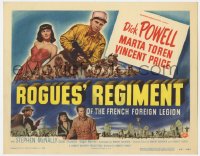 8j264 ROGUES' REGIMENT TC 1948 great artwork of French Foreign Legion soldier Dick Powell!