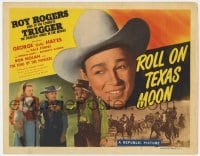 8j265 ROLL ON TEXAS MOON TC 1946 Roy Rogers, Dale Evans holding lamb, Gabby Hayes