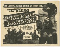 8j269 RUSTLERS' RANSOM TC 1950 lawman Tex Williams rides to stop bad men on a terror trail!