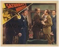 8j855 SATURDAY'S HEROES LC 1937 young college student Van Heflin gets in fight with classmate!