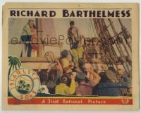 8j857 SCARLET SEAS LC 1928 great image of Barthelmess & top stars caught in mutiny on their ship!