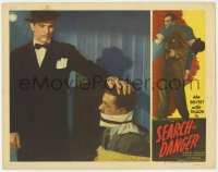 8j861 SEARCH FOR DANGER LC #5 1949 John Calvert as The Falcon with bound bad guy, film noir!