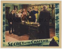 8j863 SECRET OF THE CHATEAU LC 1934 murderer holds Claire Dodd, Jack LaRue & others at gunpoint!