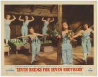 8j867 SEVEN BRIDES FOR SEVEN BROTHERS LC #2 1954 captive girls dream of themselves as June Brides!