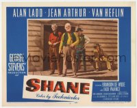 8j871 SHANE LC #1 1953 Emile Meyer, John Dierkes & ultimate bad guy Jack Palance outside bar!