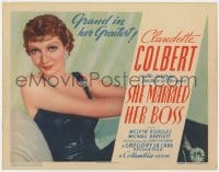 8j280 SHE MARRIED HER BOSS TC 1935 Claudette Colbert in the surprise picture of the year, rare!