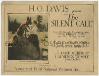 8j283 SILENT CALL TC 1921 great image of Strongheart the German Shepherd & Kathryn McGuire, rare!