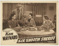 8j878 SIX-SHOOTIN' SHERIFF LC R1940s Ken Maynard, Marjorie Reynolds, Harry Harvey & Jane Keckley!
