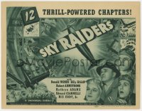 8j284 SKY RAIDERS whole serial TC 1941 Donald Woods, airplane serial in 12 thrill-powered chapters!