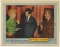 8j905 SWEET SMELL OF SUCCESS LC #6 1957 Tony Curtis pimps Barbara Nichols to David White for favor!