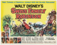 8j298 SWISS FAMILY ROBINSON TC 1960 John Mills, Walt Disney family fantasy classic, cool art!