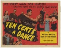 8j307 TEN CENTS A DANCE TC 1945 Jane Frazee & Joan Woodbury on the prowl for 'dough' boys!