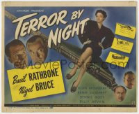 8j311 TERROR BY NIGHT TC 1946 Basil Rathbone is Sherlock Holmes & Nigel Bruce as Dr. Watson!