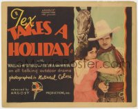 8j315 TEX TAKES A HOLIDAY TC 1932 Wallace MacDonald & Virginia Browne Faire, talking outdoor drama!