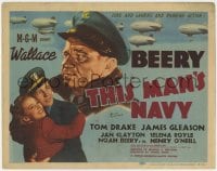 8j323 THIS MAN'S NAVY TC 1945 William Wellman, art of of Navy soldier Wallace Beery by Rico Tomaso!