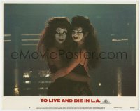 8j939 TO LIVE & DIE IN L.A. LC #8 1985 c/u of two sexy ladies wearing bizarre makeup, Friedkin!