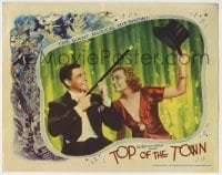 8j943 TOP OF THE TOWN LC 1937 great close up of George Murphy & Doris Nolan performing on stage!
