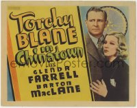 8j330 TORCHY BLANE IN CHINATOWN Other Company TC 1939 c/u of Glenda Farrell & Barton MacLane, rare!