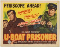 8j332 U-BOAT PRISONER TC 1944 Bruce Bennett, World War II submarine movie, periscope ahead!