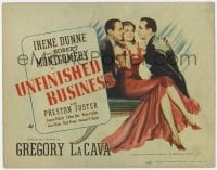 8j334 UNFINISHED BUSINESS TC 1941 Robert Montgomery & Preston Foster love sexy Irene Dunne!
