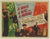 8j340 WAVE A WAC & A MARINE TC 1944 Elyse Knox, Ann Gillis, Sally Eilers, Marjorie Woodworth, Ames