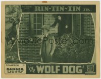 8j989 WOLF DOG chapter 12 LC 1933 Frankie Darro ambushing bad guy, canine border art, Danger Lights!
