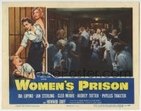 8j994 WOMEN'S PRISON LC 1954 sexy Cleo Moore & Ida Lupino surrounded by female inmates!