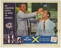 8j995 X: THE MAN WITH THE X-RAY EYES LC #4 1963 Ray Milland gets eye drops, cool sci-fi border art!