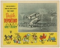 8j512 DESFILE DEPORTIVO Mexican LC 1950s Walt Disney, great cartoon image of Goofy with cannon!
