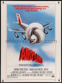 8k004 AIRPLANE 30x40 1980 classic zany parody by Jim Abrahams and David & Jerry Zucker!