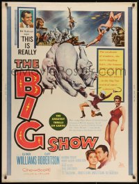 8k011 BIG SHOW 30x40 1961 sexy Esther Williams & Cliff Robertson at circus!
