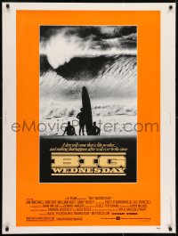 8k012 BIG WEDNESDAY 30x40 1978 John Milius classic surfing movie, silhouette of surfers on beach!