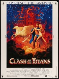 8k016 CLASH OF THE TITANS 30x40 1981 Ray Harryhausen, fantasy art by Greg & Tim Hildebrandt!