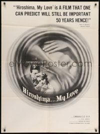8k032 HIROSHIMA MON AMOUR 30x40 1960 Alain Resnais classic, Emmanuelle Riva, Eiji Okada
